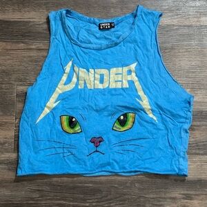 Blue Cat Tank Top